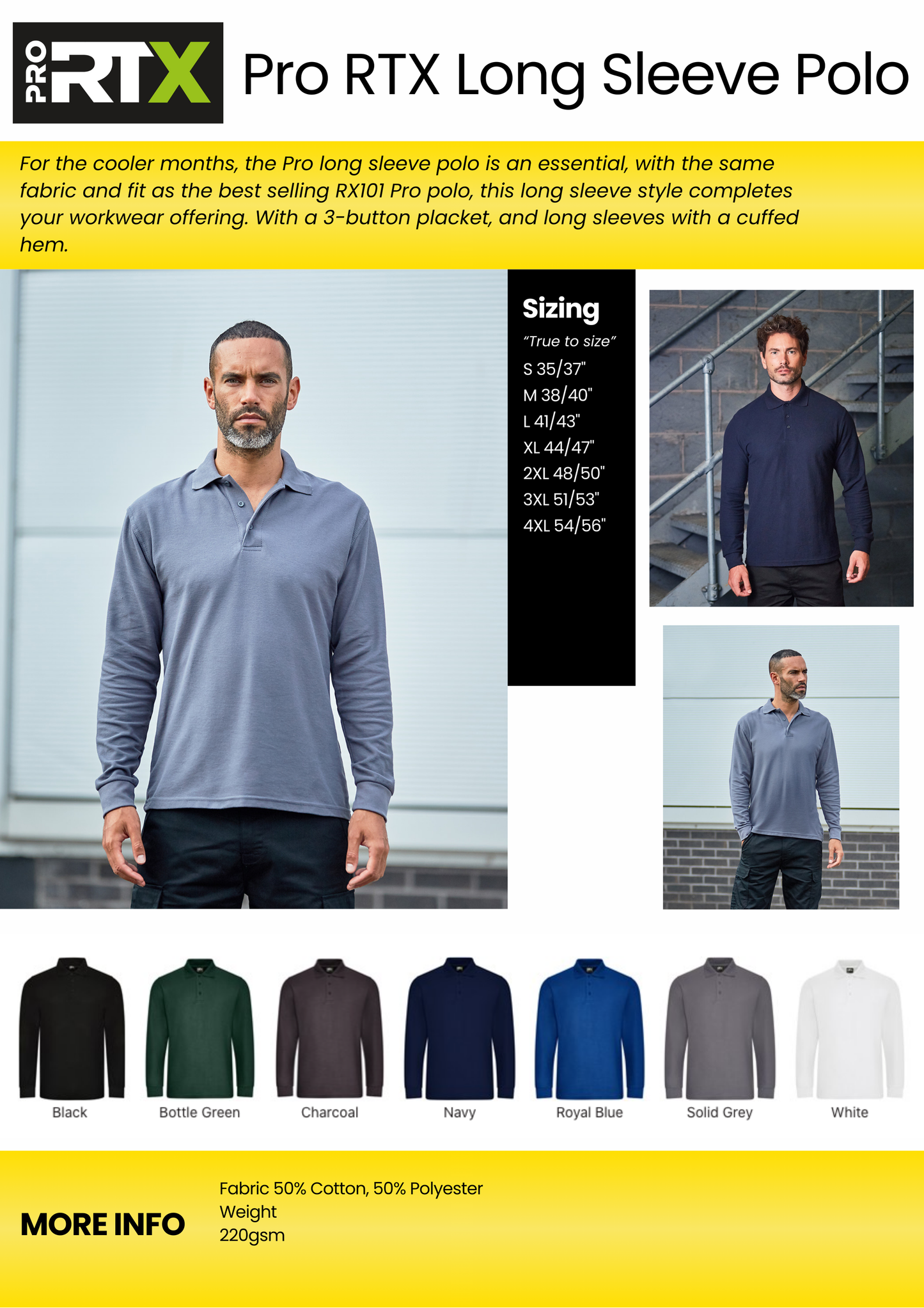 Pro RTX Long Sleeve Polo