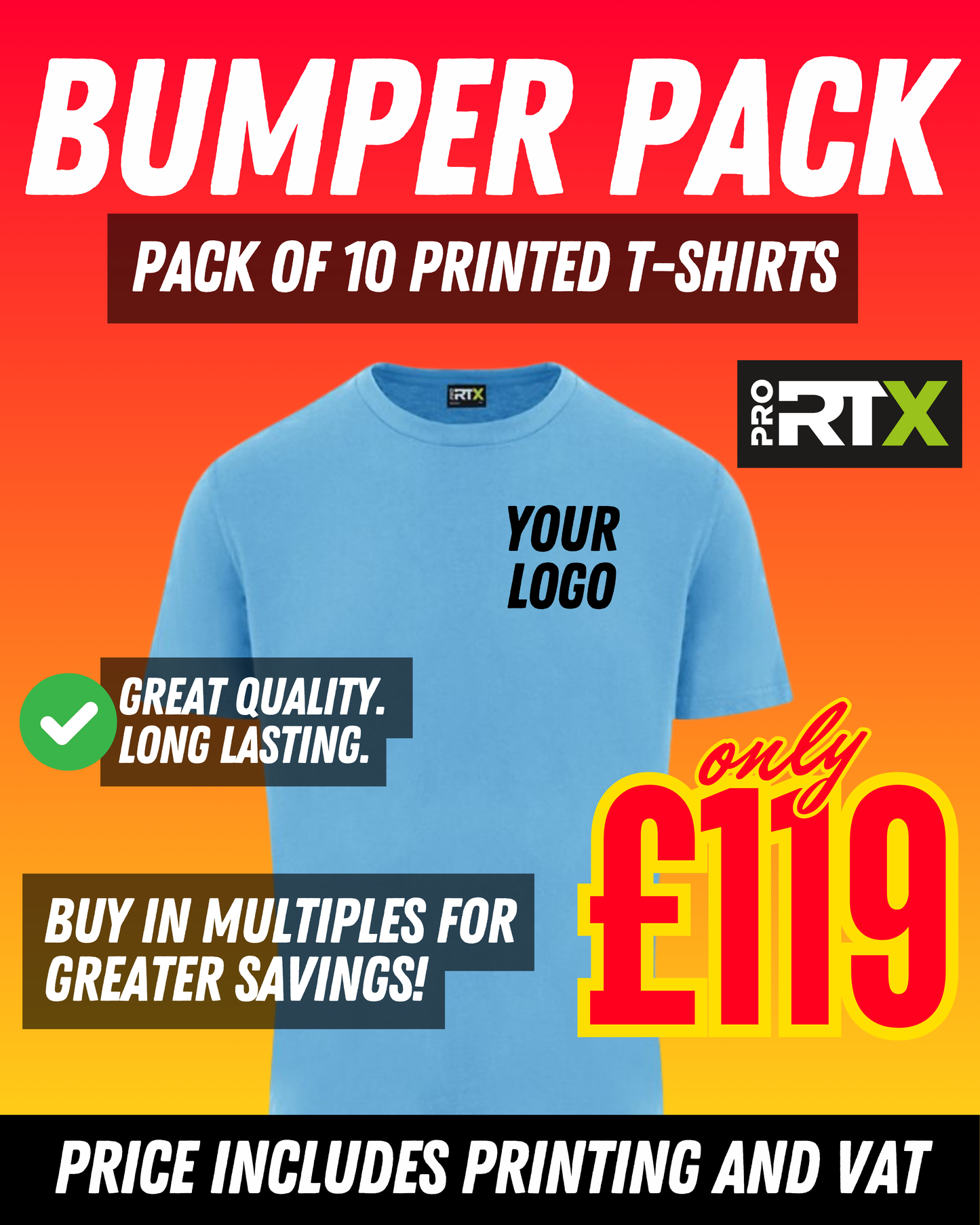 Pro RTX T-Shirts Bumper 10 Pack