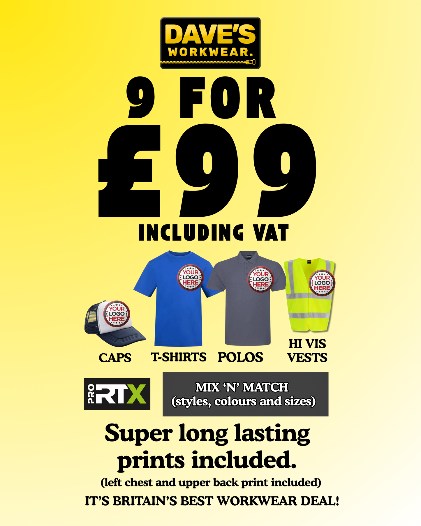 9 FOR £99 DEAL