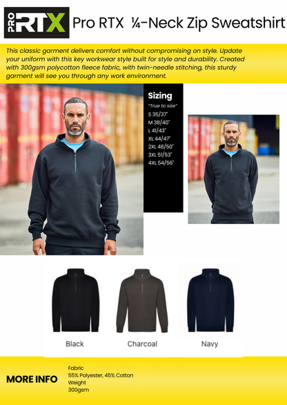 Pro RTX ¼-neck zip sweatshirt