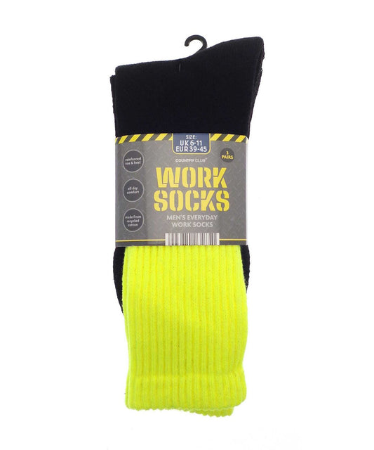 Men’s 3-Pack Work Socks (recycled cotton)