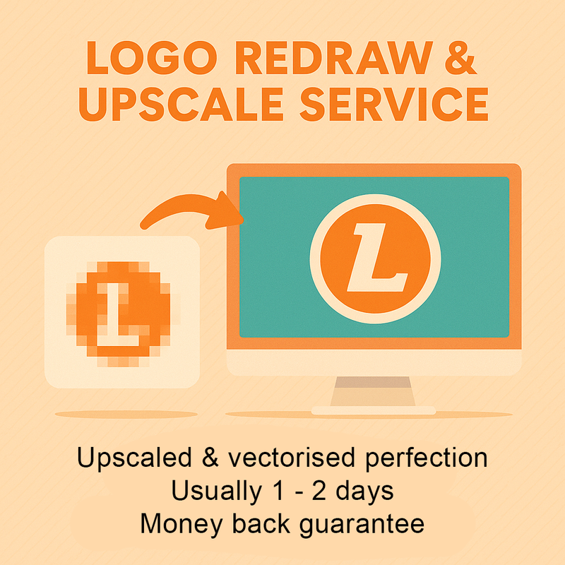 Logo Redraw & Upscale Service – Vectorised Perfection in 1–3 Days